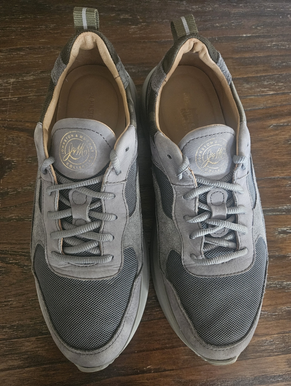 Johnston & Murphy Men’s Sneakers Size 10.5 Gray Comfort Casual Lace-Ups